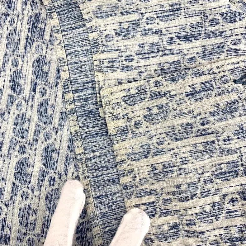 Dior Dior Blue logo jacquard full print cotton lapel single-bre Size US XS / EU 42 / 0 - 9 Thumbnail