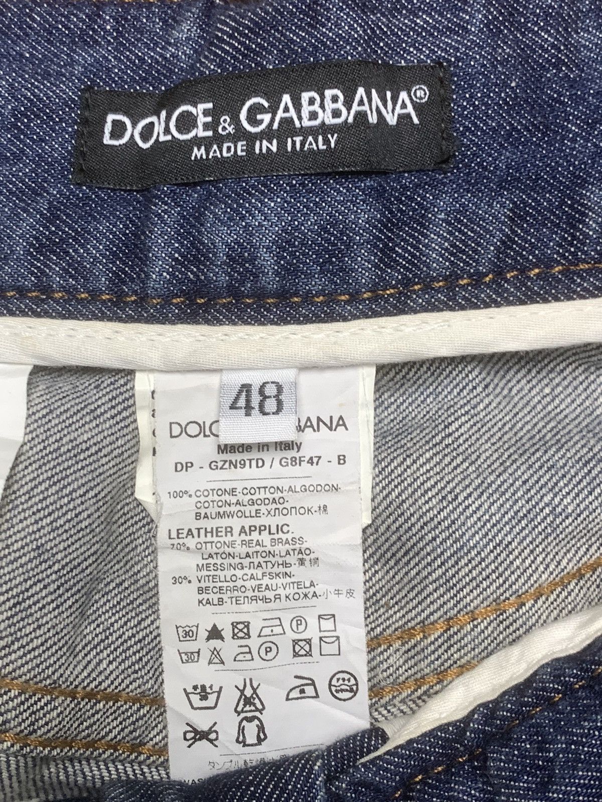 Dolce & Gabbana × Vintage 90s Dolce & Gabbana 14 Destroyed Rip Jeans W34 Size US 34 / EU 50 - 5 Thumbnail