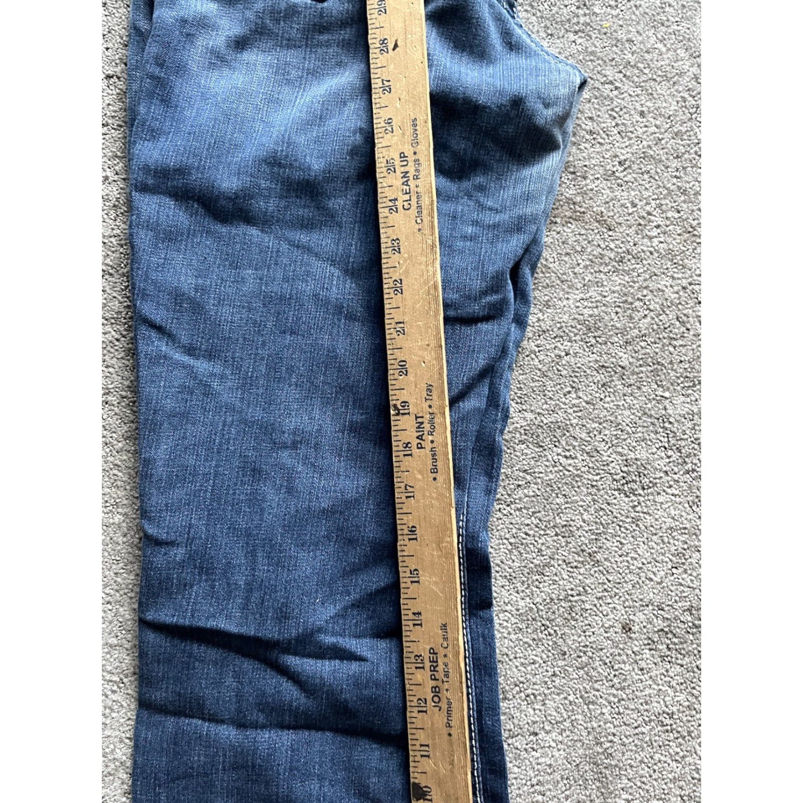 Vintage Seven7 Women’s Jeans Mid Rise Skinny Tapered Ankle Blue Distressed 12 Women’s Size 34" / US 12 / IT 48 - 7 Thumbnail