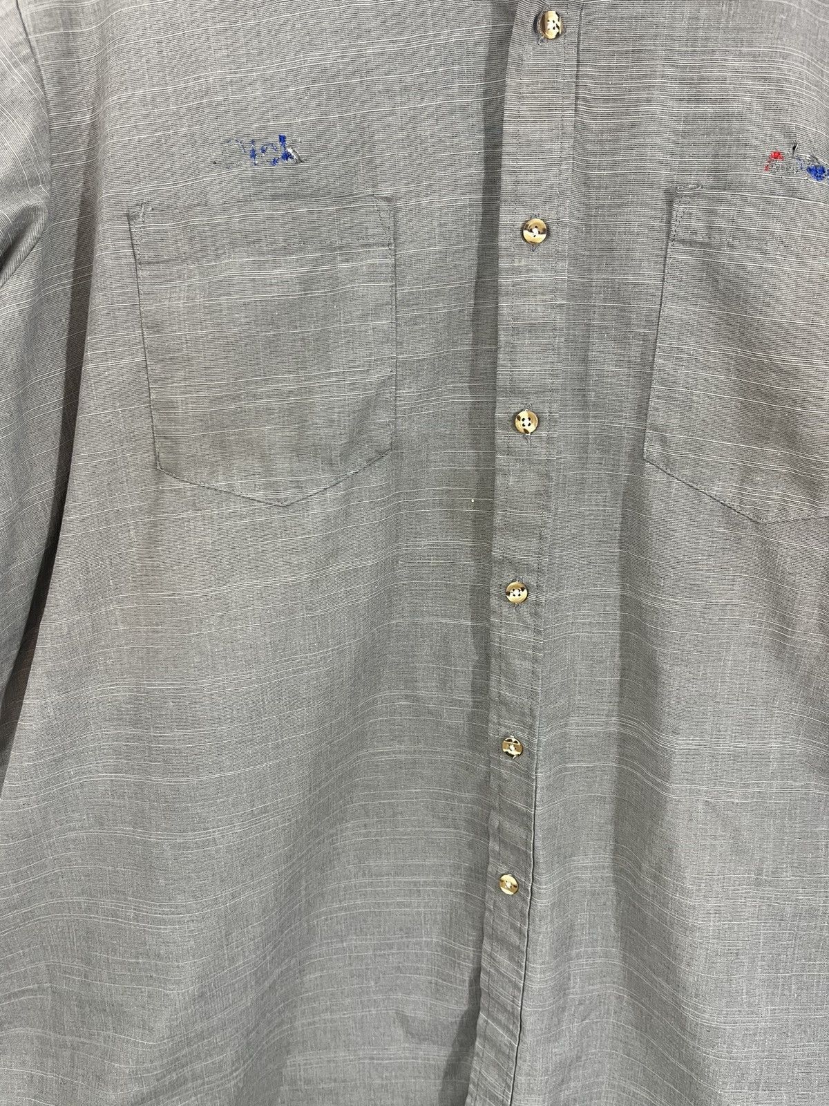 Vintage Distressed Faded Oversized Work Shirt Size US XXL / EU 58 / 5 - 5 Thumbnail