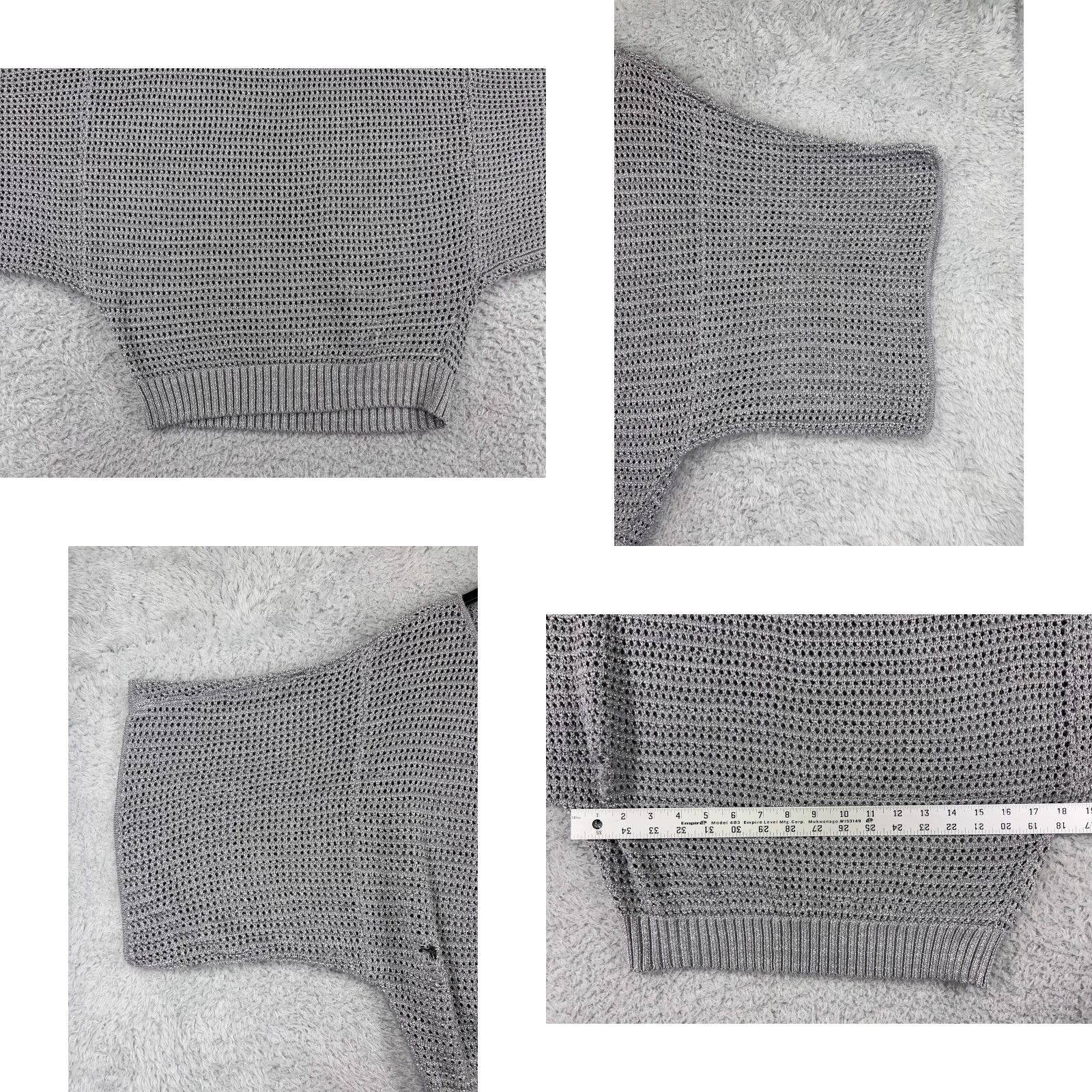 Vintage INC International Concepts Sweater Women's Large Gray Chunky Knit Pullover Viscose Blend Long Sleeve Casual Workwear Menswear Size L / US 10 / IT 46 - 8 Thumbnail