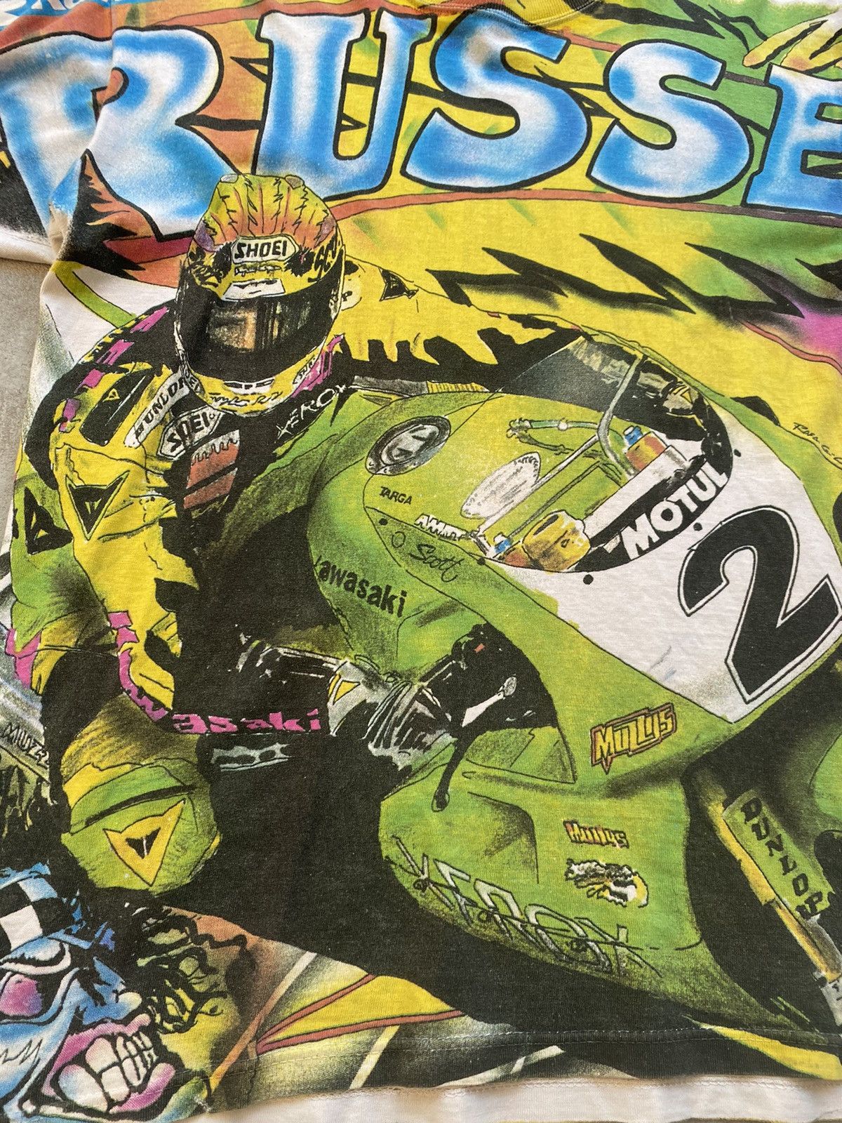 Vintage russell kawasaki vintage 90s fullprint Size US M / EU 48-50 / 2 - 2 Thumbnail