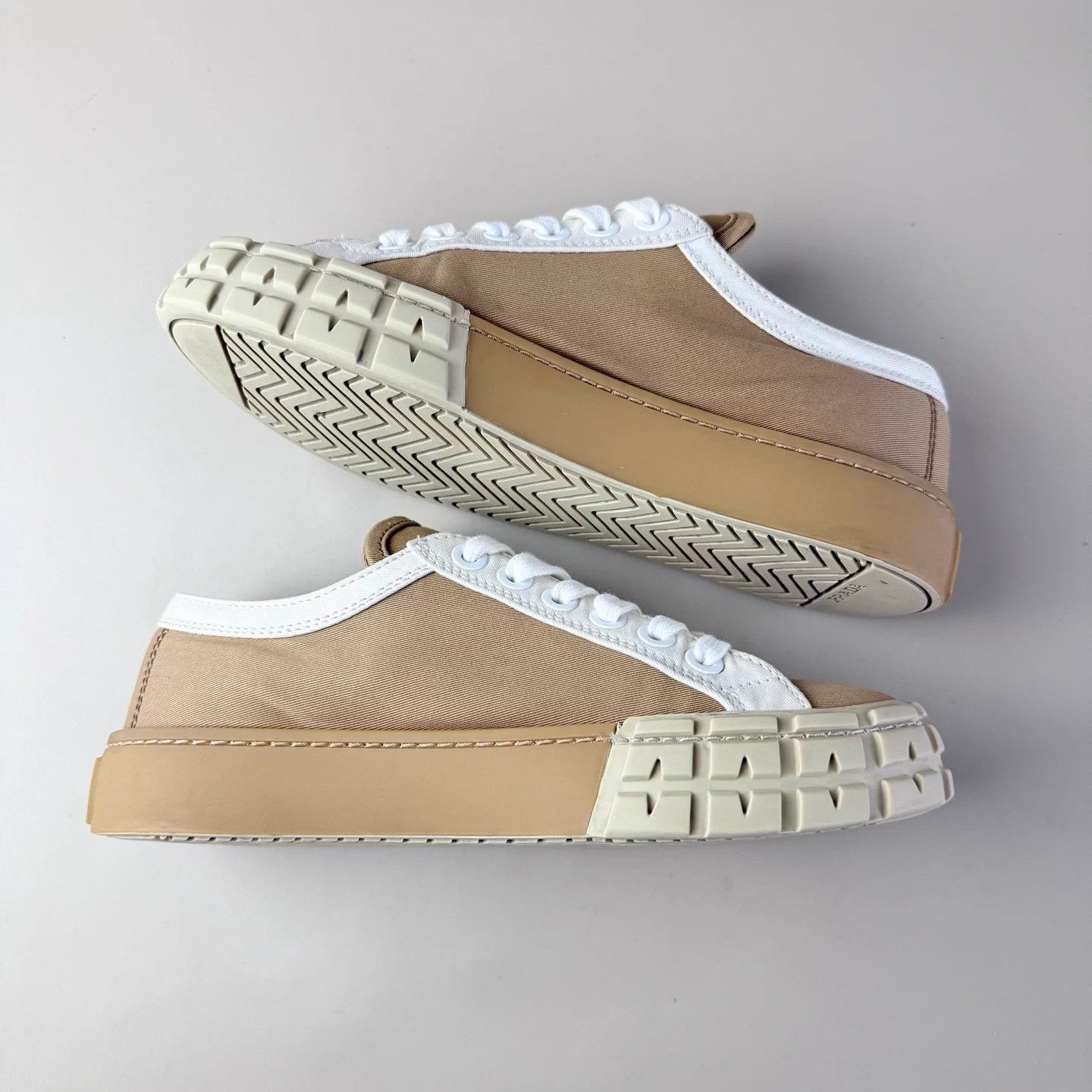 Prada Prada Milk Tea Tri Logo Cookies Shoes EU 37.5 95 New Size US 7.5 / IT 37.5 - 6 Thumbnail