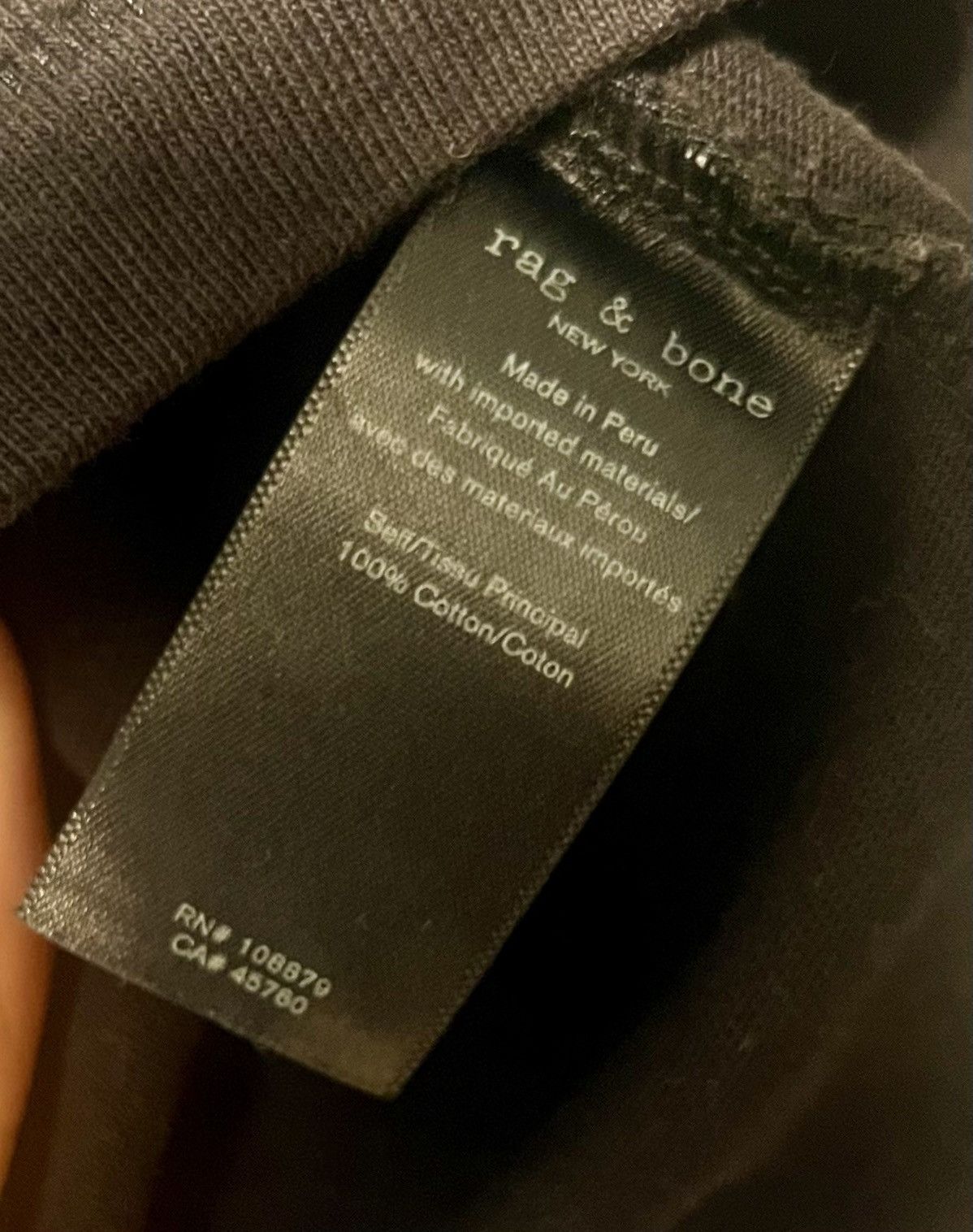Rag & Bone Authentic Rag & Bone Black Tee T-shirt Camo Diamond 2XL Size US XXL / EU 58 / 5 - 5 Thumbnail