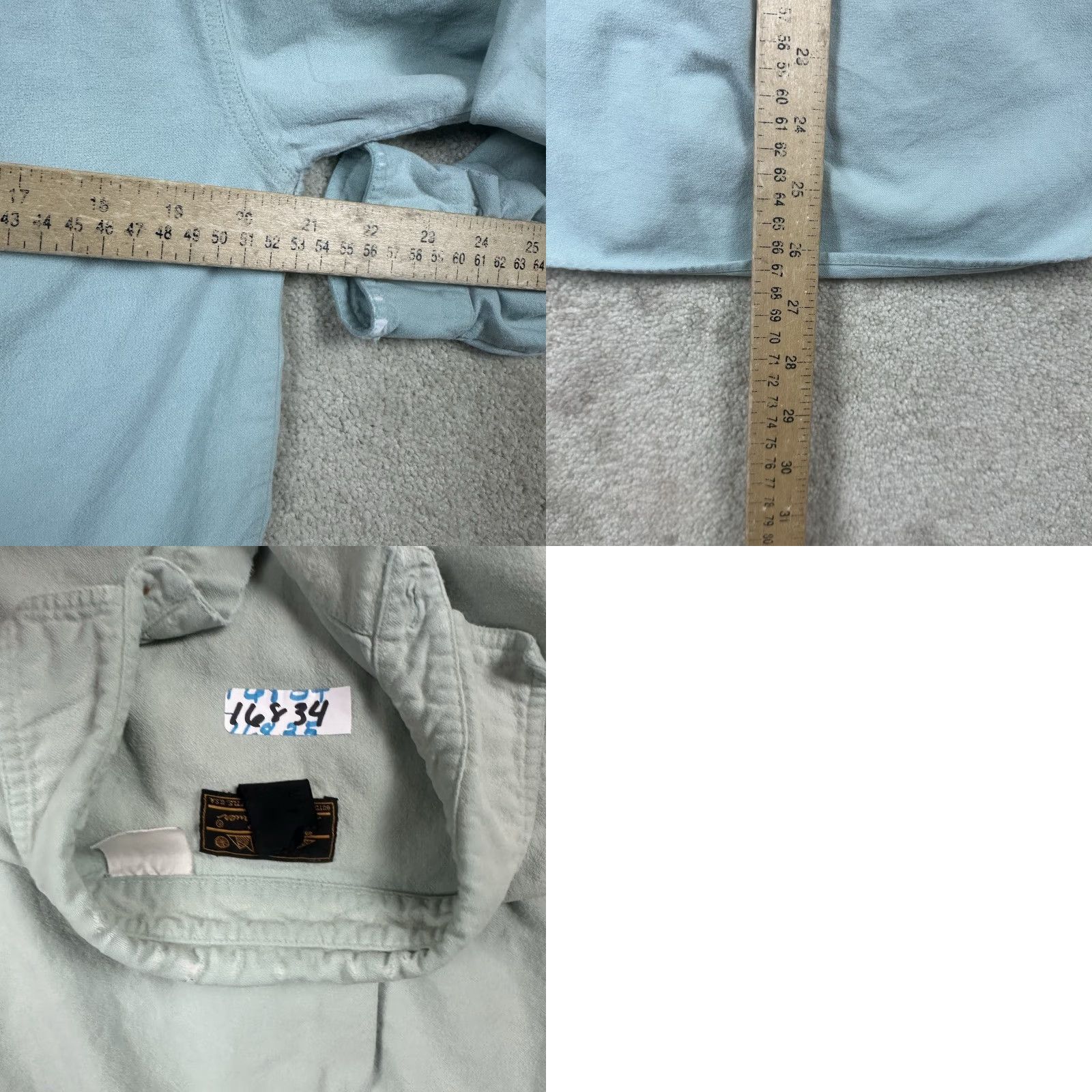 Eddie Bauer VINTAGE Eddie Bauer Button Up Chamois Shirt Womens Medium Blue 80s Size M / US 6-8 / IT 42-44 - 8 Thumbnail