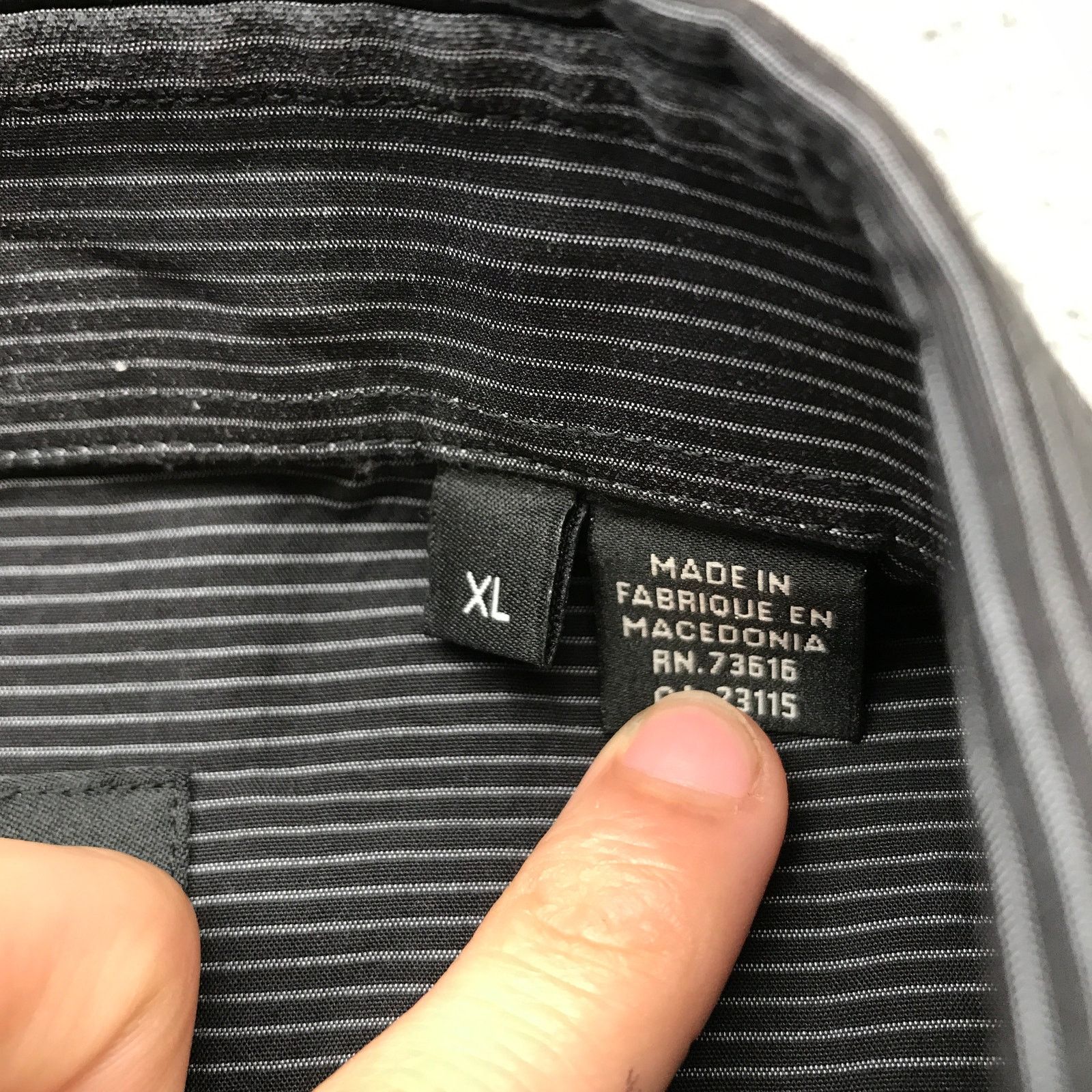 Hugo Boss Boss Hugo Boss Button Up Dress Shirt Men XL Pinstripe Black Size US XL / EU 56 / 4 - 8 Thumbnail