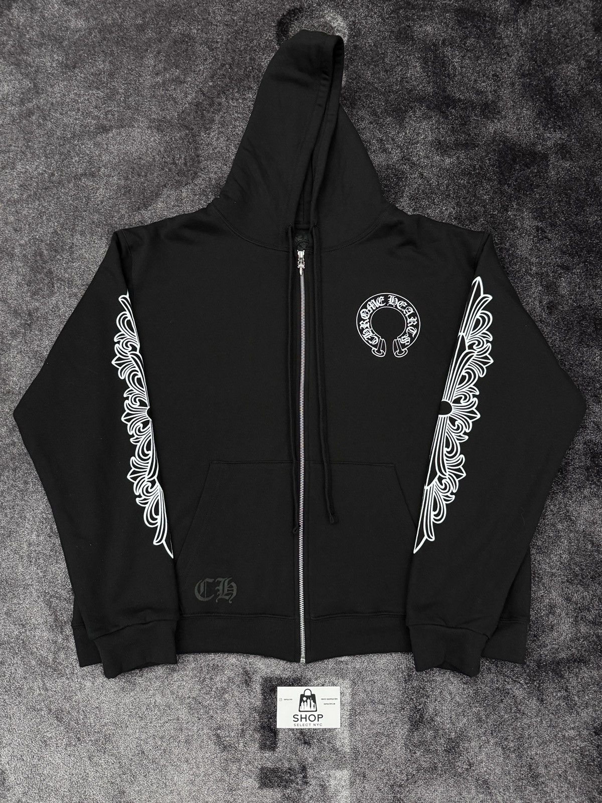 Chrome Hearts NEW CHROME HEARTS THERMAL FLORAL HORSESHOE ZIP UP HOODIE Size US XL / EU 56 / 4 - 1 Thumbnail
