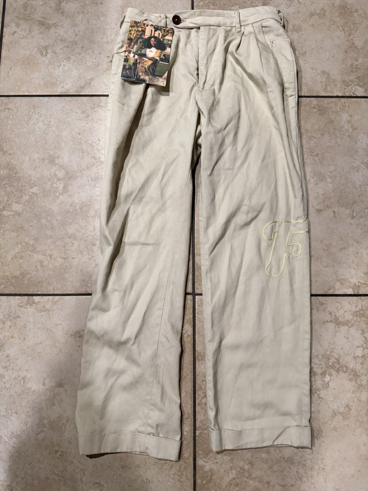 Golf le Fleur Golf Le Fleur Chainstitch Trousers Cream Size US 28 / EU 44 - 1 Thumbnail