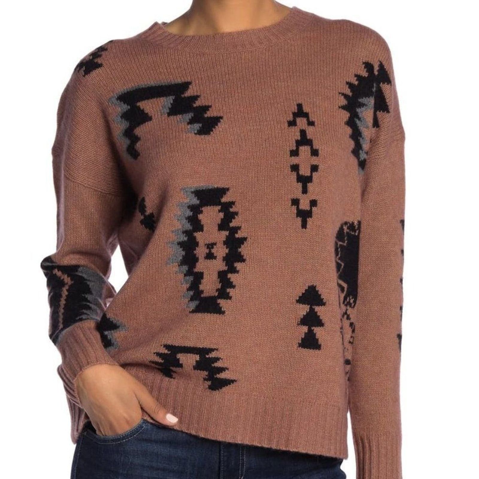 Skull Cashmere Brielle 2024 Wool Cashmere Aztec Sweater NEW