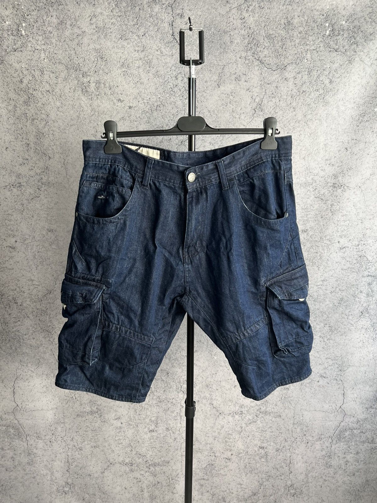 Criminal Damage Criminal Damage Cargo Denim Shorts Casual Blue Size 34 Size US 34 / EU 50 - 8 Thumbnail