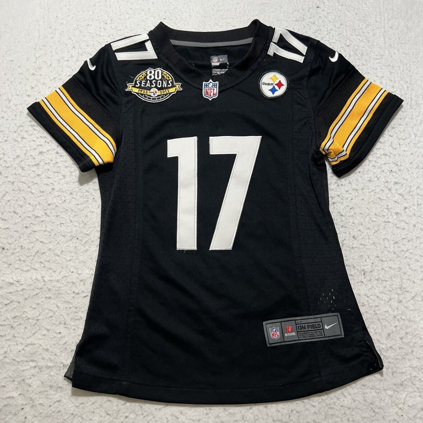 Nike Nike Small Pittsburgh Steelers Mike Wallace 80 Season Jersey Size S / US 4 / IT 40 - 1 Thumbnail