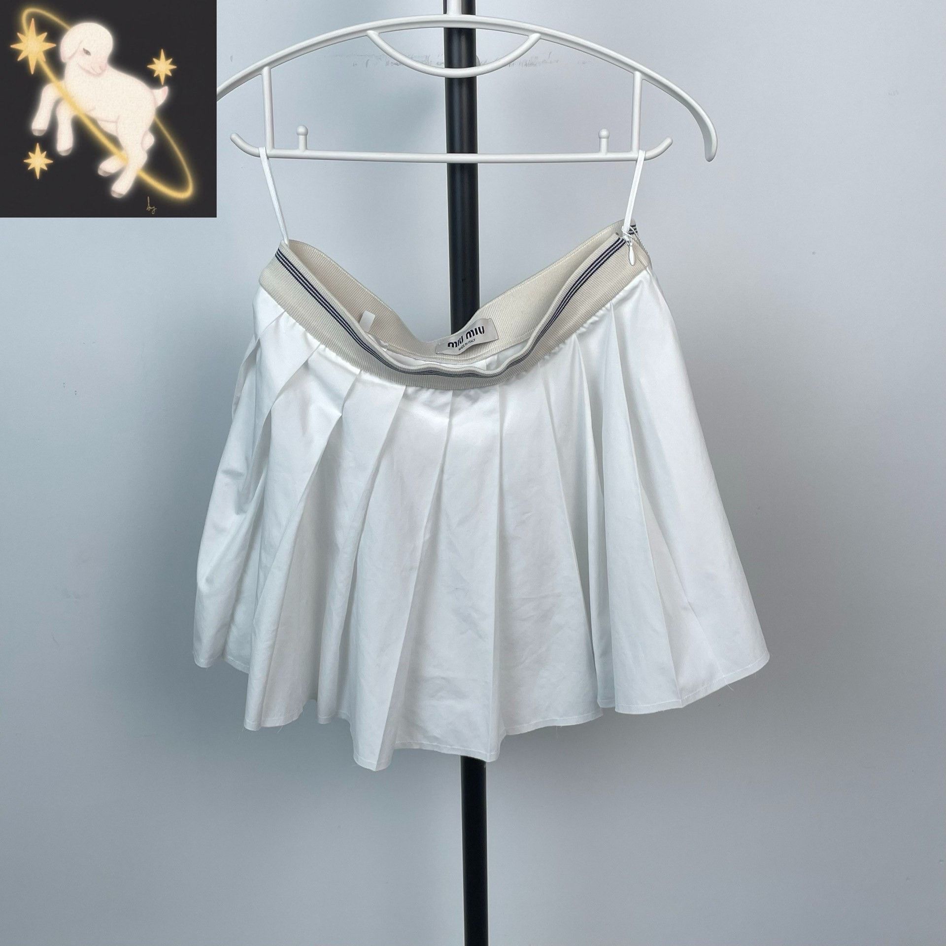 Miu Miu Miu Miu White Skirt 36 Women Size 36" / US 14 / IT 50 - 1 Thumbnail