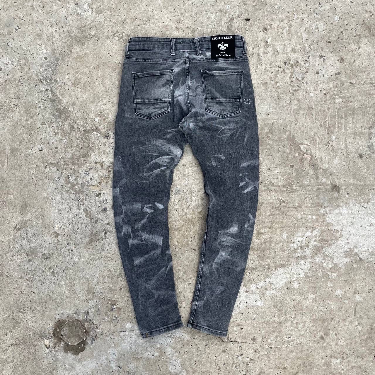 Jean Vintage Japanese Style Man’s Skinny Jeans MontFleuri Y2K Size US 29 - 2 Thumbnail