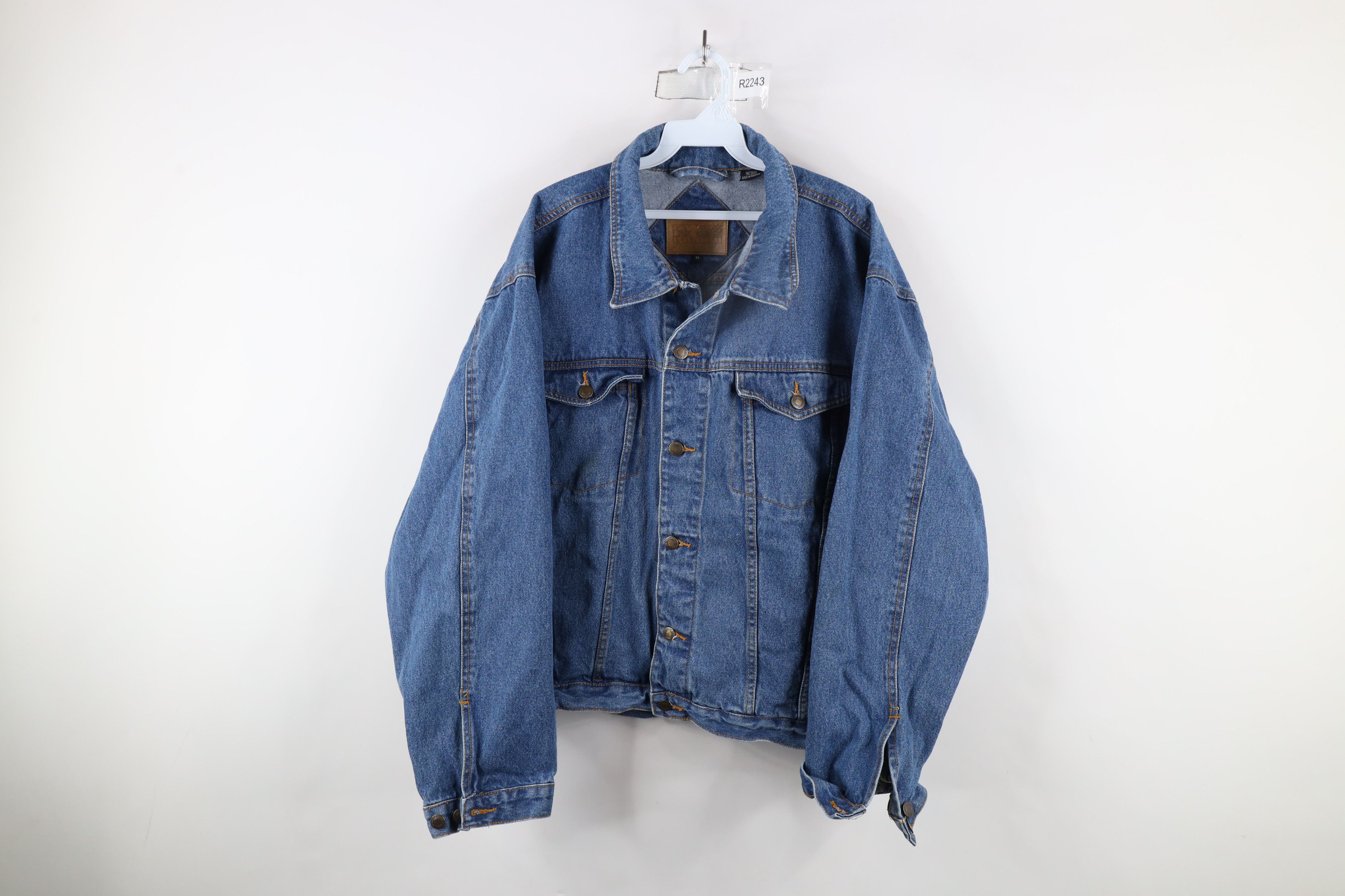 Vintage Vintage 90s Streetwear Denim Jean Trucker Jacket Blue Cotton Size US XL / EU 56 / 4 - 1 Thumbnail