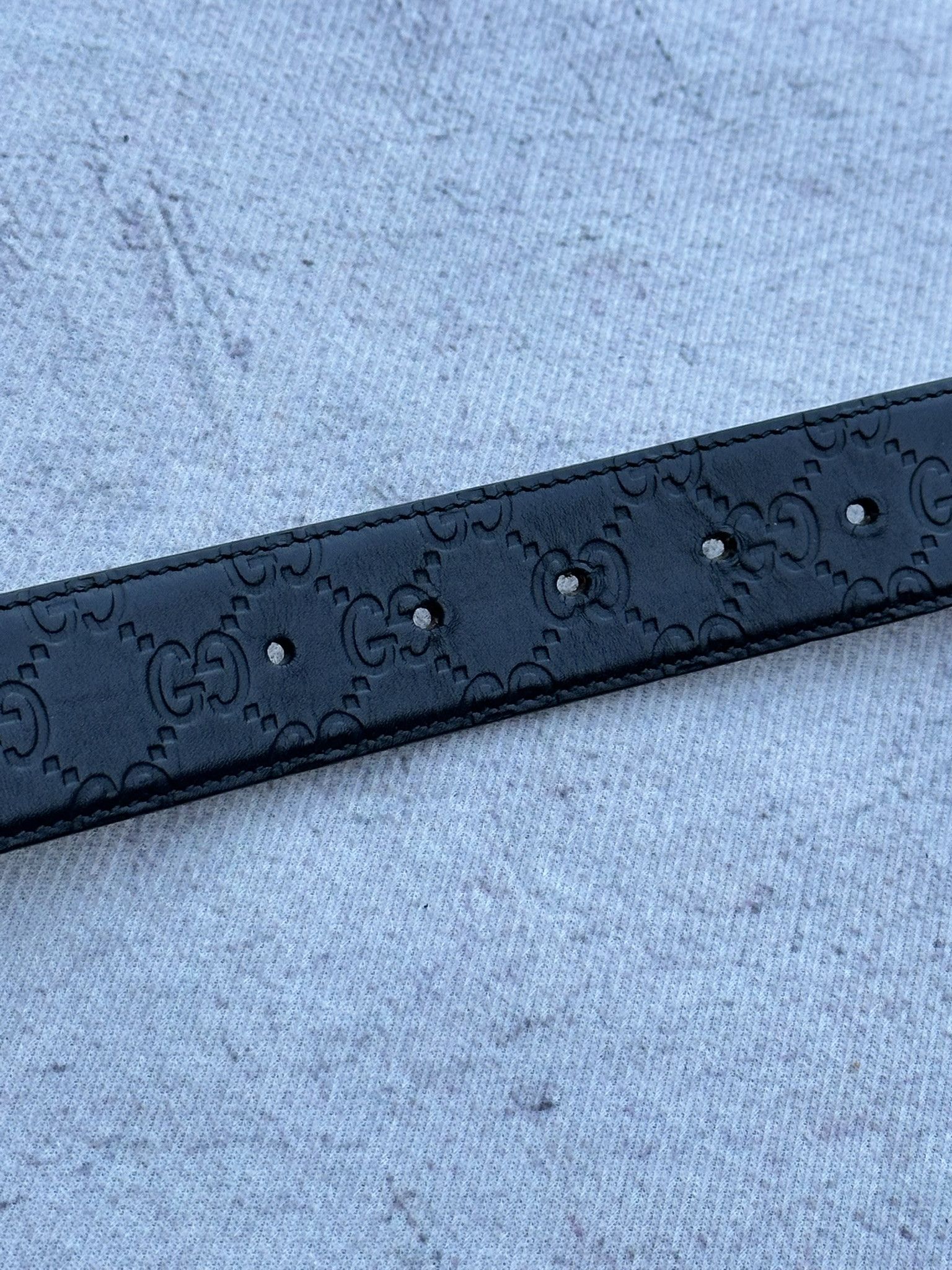 Gucci Gucci Belt Guccissima GG Monogram Black, Golden Buckle Size ONE SIZE - 8 Thumbnail