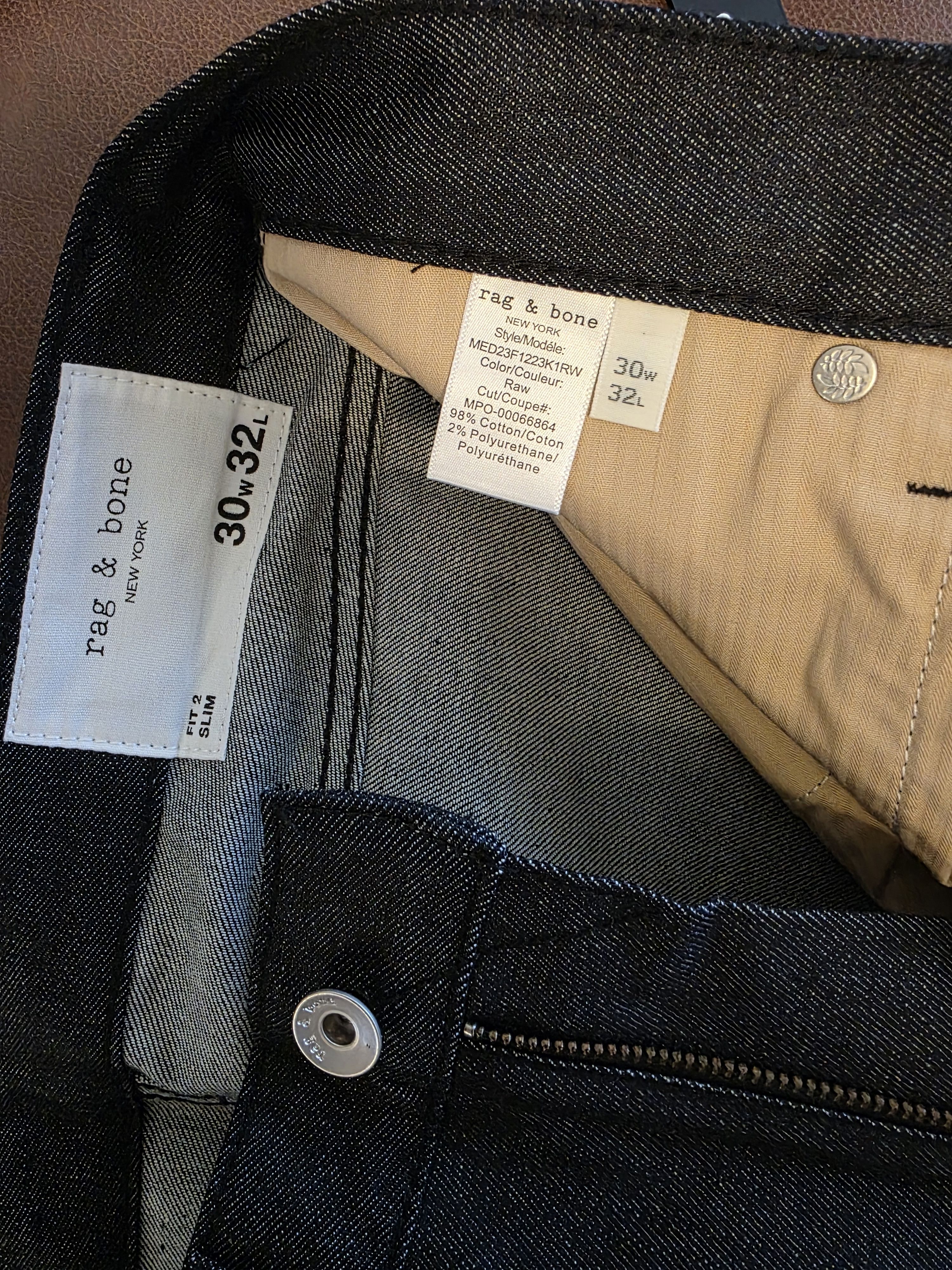 Rag & Bone Raw Denim Jeans Fit 2 Size US 30 / EU 46 - 4 Thumbnail