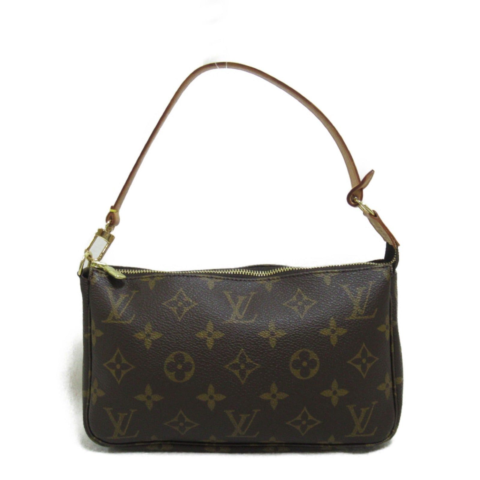 Louis Vuitton Louis Vuitton Pochette Accessoires Handbag Coated Canvas Monogram Brown Size ONE SIZE - 1 Thumbnail