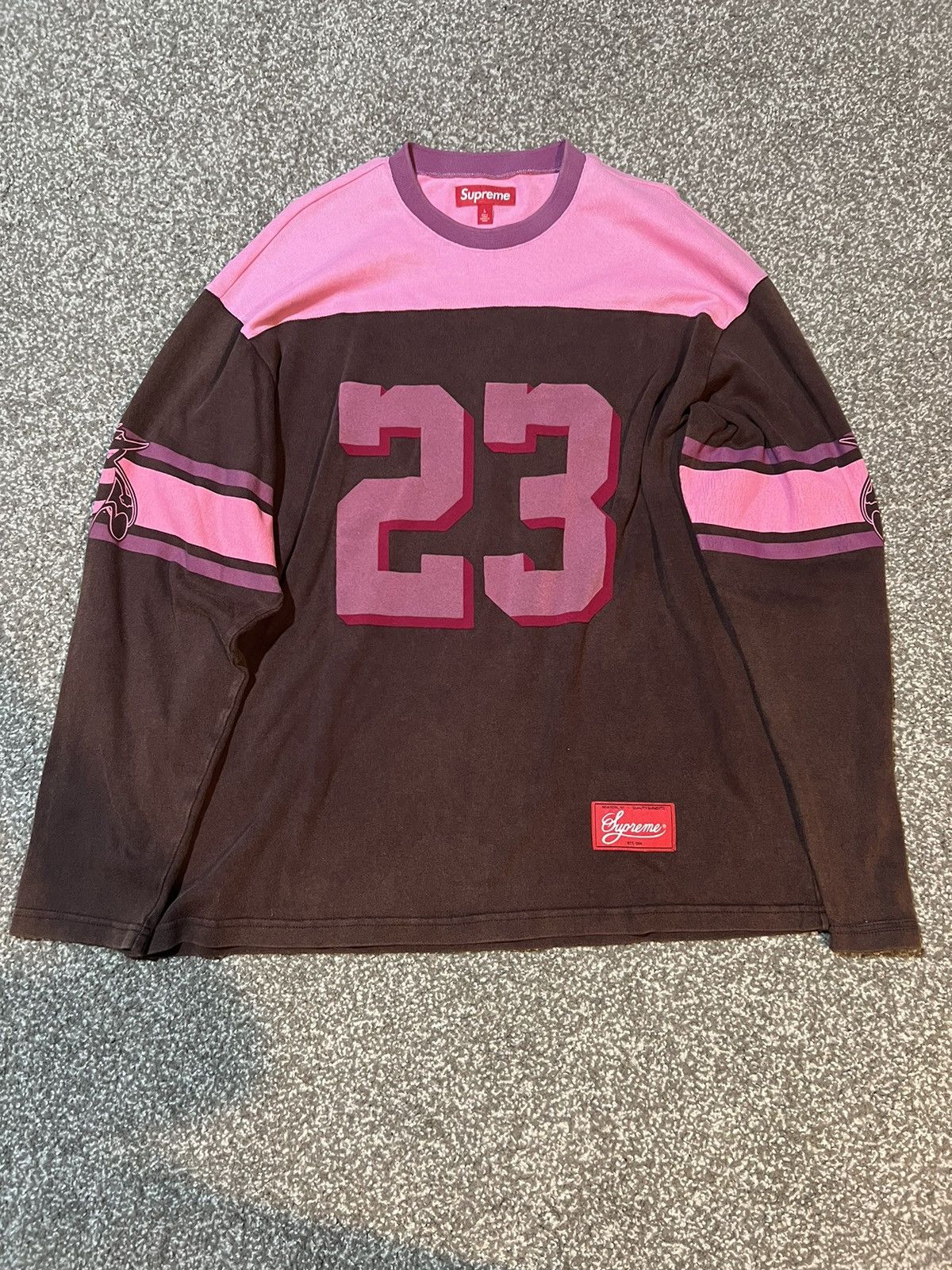 Supreme Supreme bumblebee L/S football top | Grailed