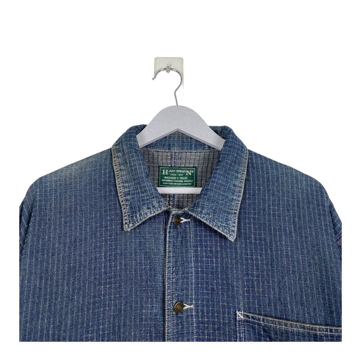 45rpm × Indigo × Japanese Brand 💥HASBEEN INDIGO CHORE WORKER DENIM JEAN JACKET Size US XL / EU 56 / 4 - 4 Thumbnail
