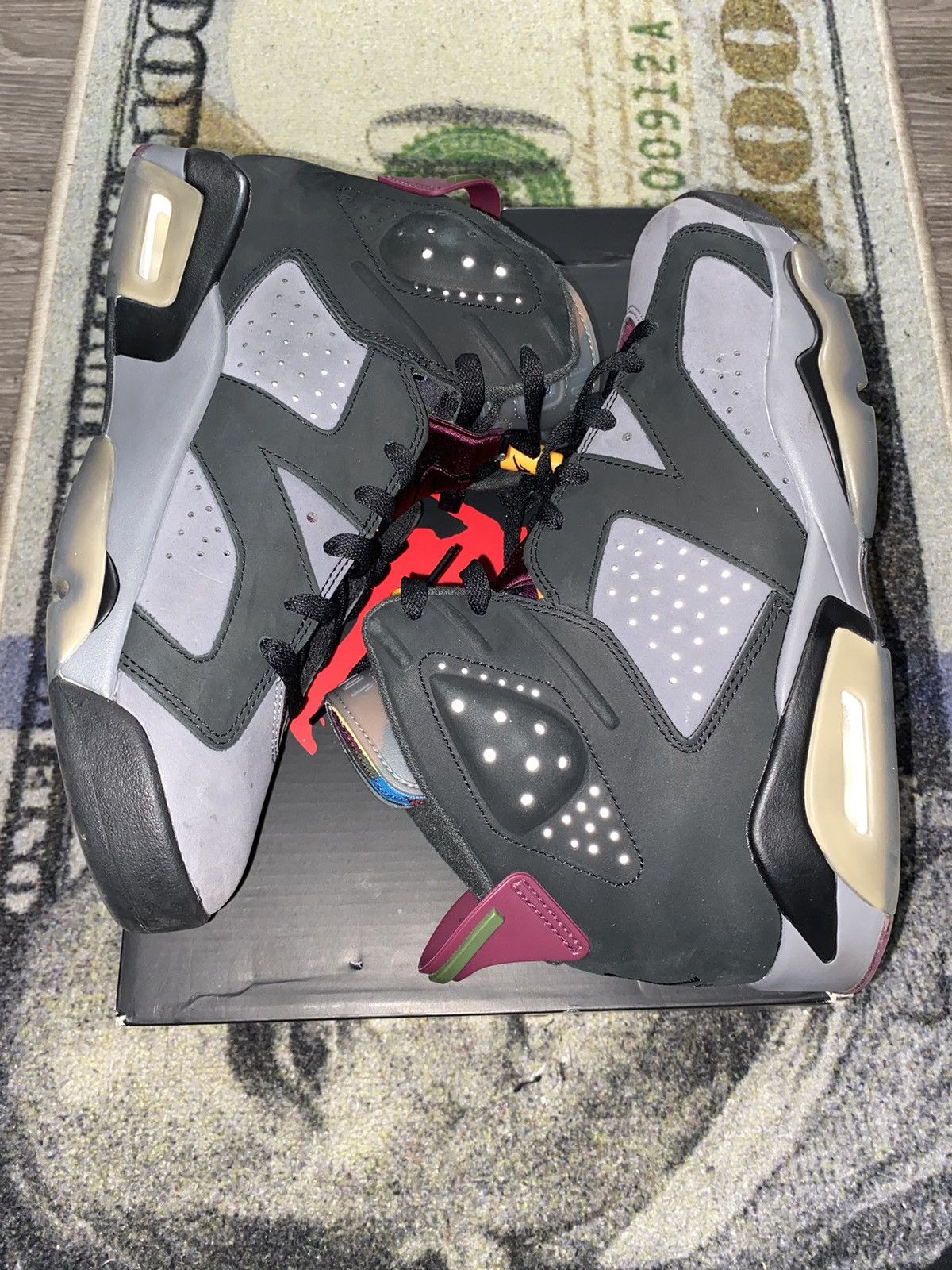 Pre-owned Jordan Nike Jordan 6 Retro Bordeaux Shoes In Black Gray