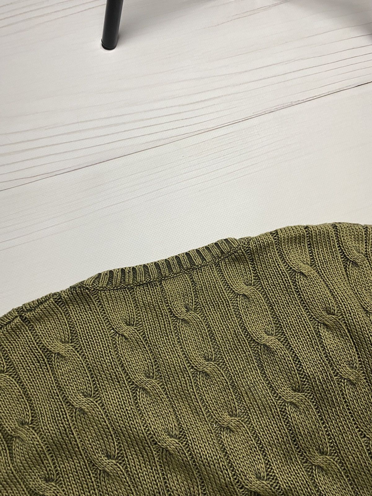 Polo Ralph Lauren Vintage Polo Ralph Lauren cable knit oversize V-neck sweater Size XS / US 0-2 / IT 36-38 - 18 Thumbnail
