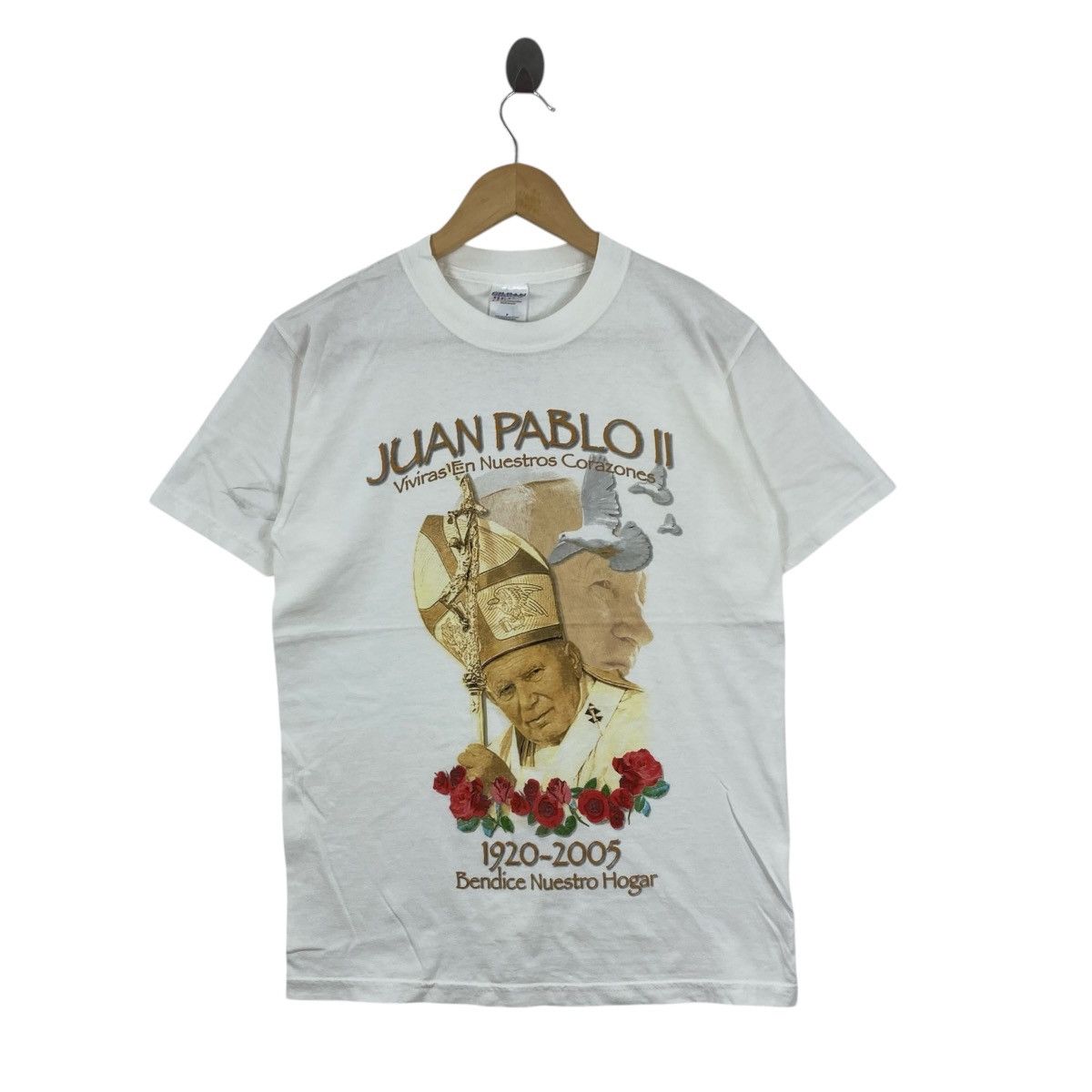 Vintage Vintage Pope John Paul II 1920-2005 Memorial T-Shirt Small Size US S / EU 44-46 / 1 - 1 Thumbnail