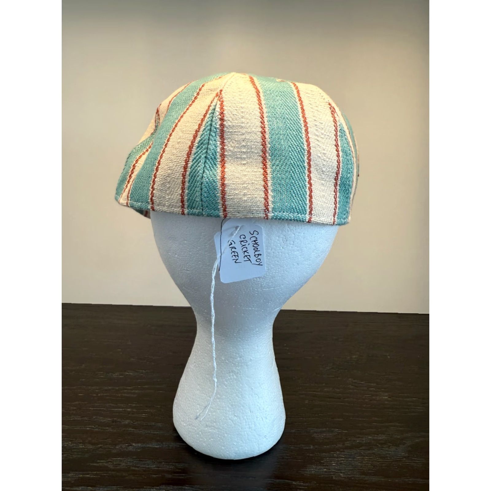 Vintage Anthony Peto Hat Mens Small Schoolboy Cricket Green Twill Cap Made in France Size ONE SIZE - 4 Thumbnail