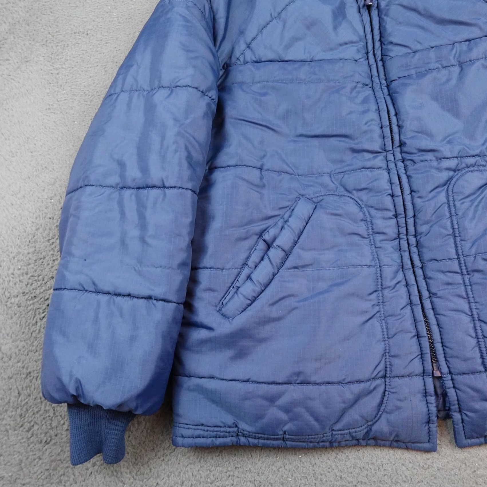 Sears VINTAGE Sears The Mens Store Jacket Mens Large Blue Quilted Puffer Full Zip Size US L / EU 52-54 / 3 - 3 Thumbnail