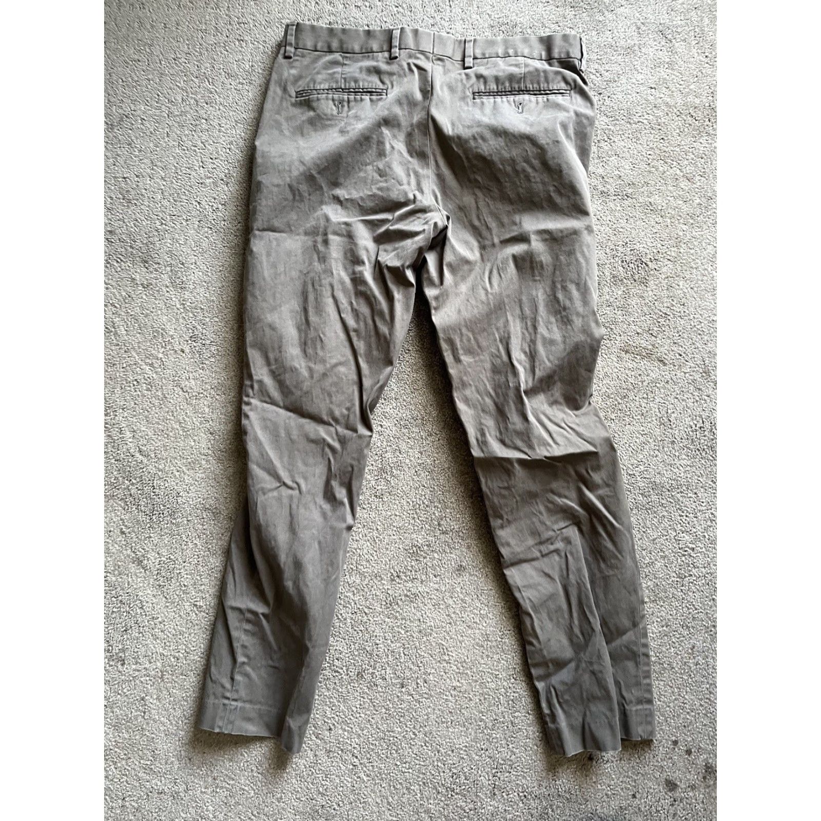 Express VINTAGE Express Dress Pants Men Size 32x32 Gray Straight Leg Cotton Canvas Business Casual Size US 32 / EU 48 - 3 Thumbnail