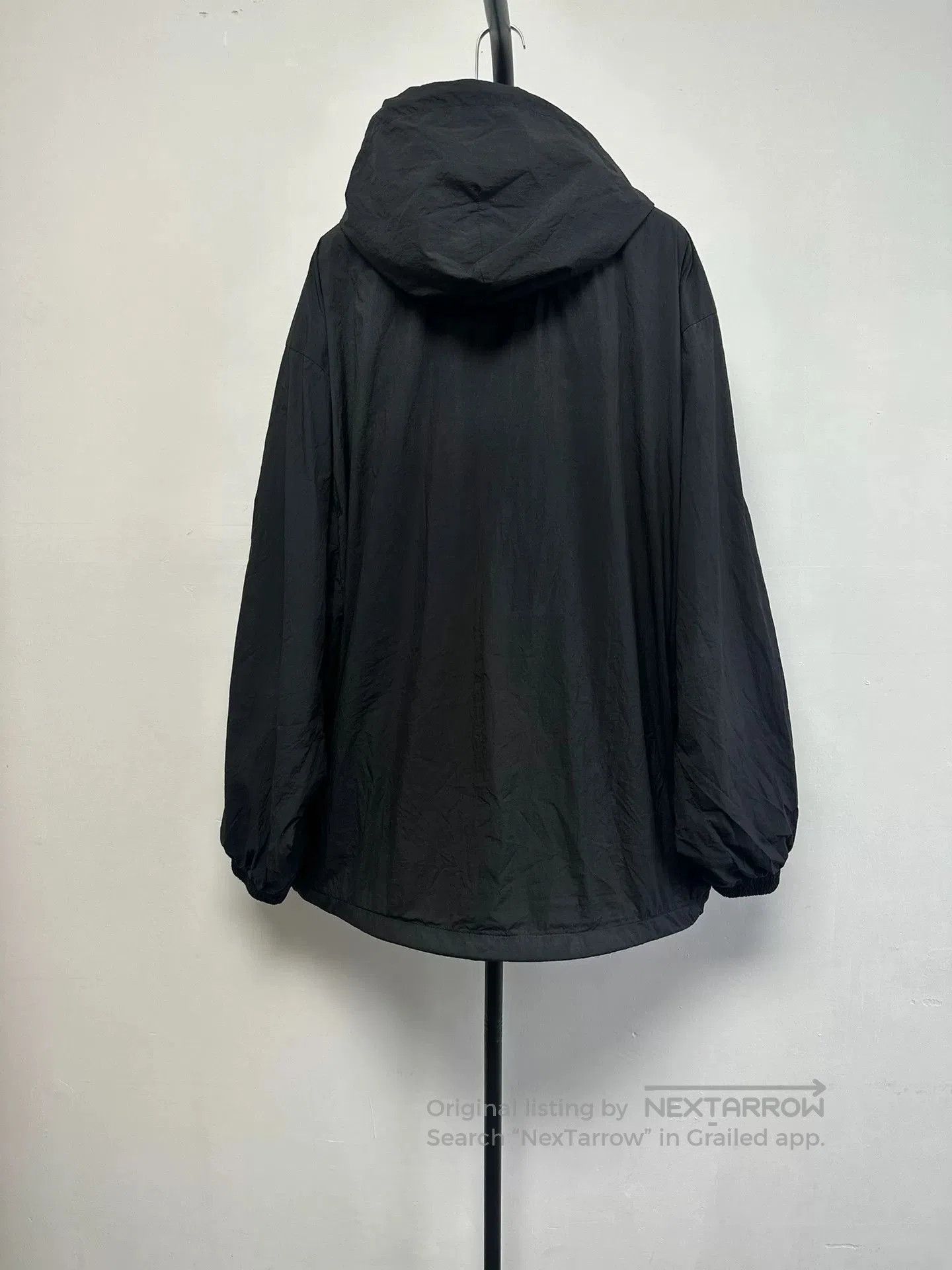 Balenciaga Balenciaga Black Nylon Drawstring Hooded Jacket. Size US XS / EU 42 / 0 - 2 Thumbnail