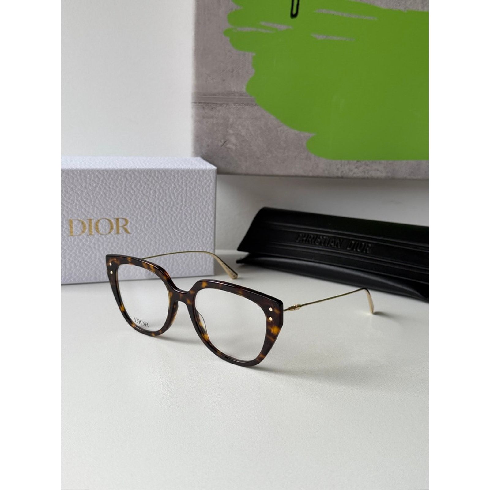 Dior NEW Dior MissDiorO B4I Eyeglasses Frames in Brown Havana Size ONE SIZE - 2 Thumbnail