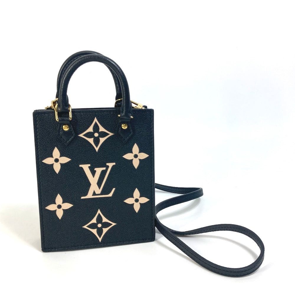 Louis Vuitton M81416 Monogram Amplant Petit Sac Phra Double Handbag Diagonal Hanging (E.g. Of A Rocket) Shoulder Bag Leather Women Black