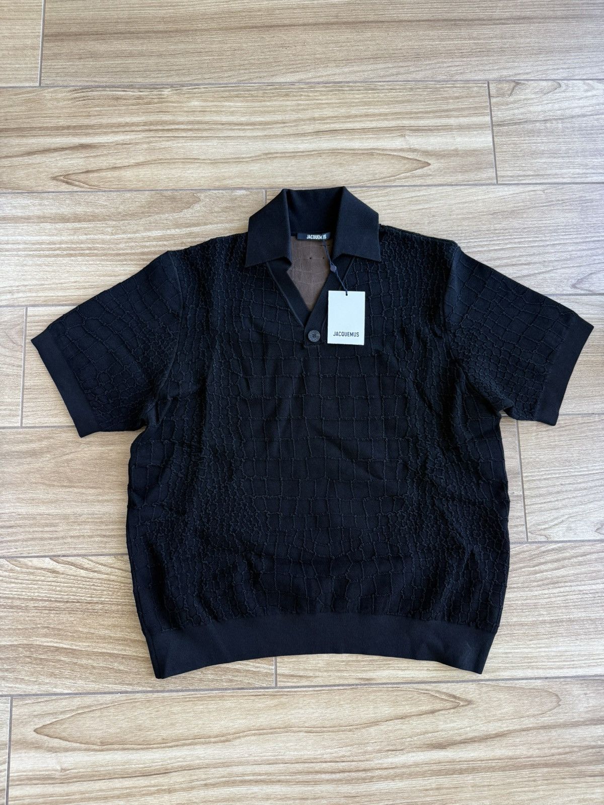 Jacquemus Jacquemus Le Polo Croco Black Size US XL / EU 56 / 4 - 1 Thumbnail
