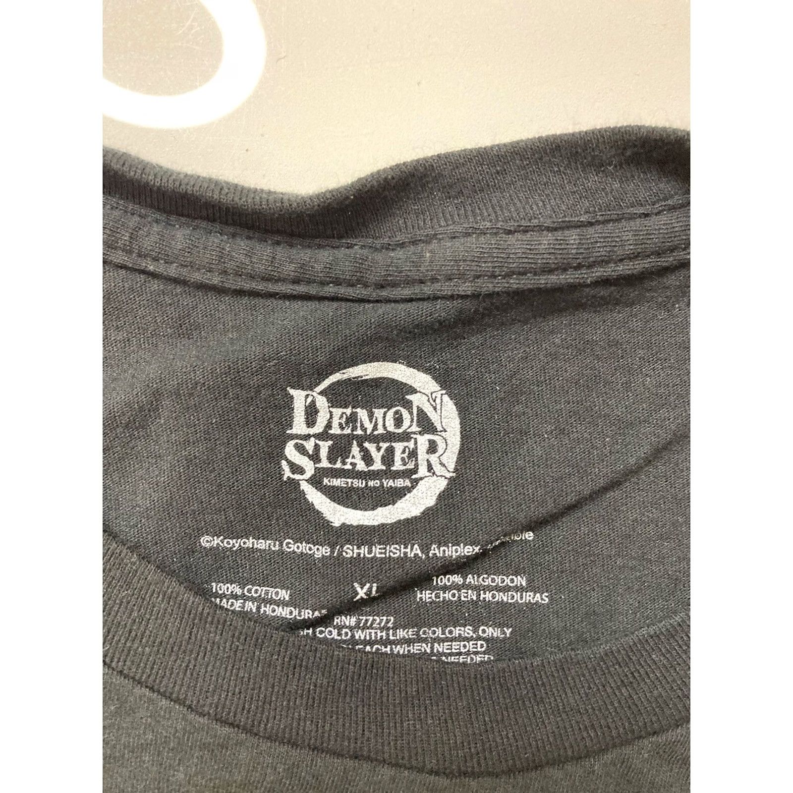Vintage Demon Slayer Graphic T-shirt Men XL Black Short Sleeve Size US XL / EU 56 / 4 - 4 Thumbnail