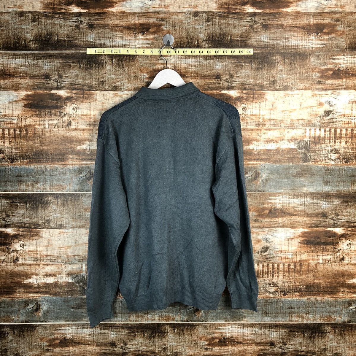 Homespun Knitwear TricoOulic Grey checkered Knitwear collar vintage #A1687 Size US L / EU 52-54 / 3 - 13 Thumbnail