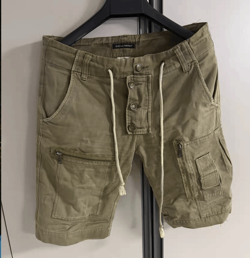 Dolce & Gabbana Dolce&Gabbana Grey Cargo Shorts, Size US 33 - 1 Thumbnail