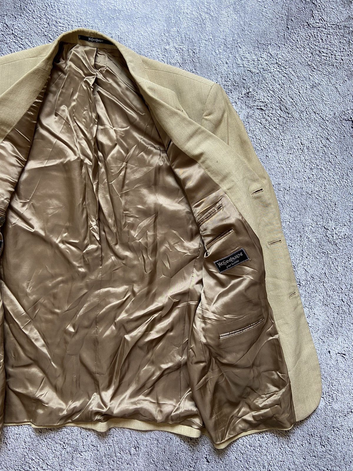 Saint Laurent Paris × Vintage × Yves Saint Laurent Vintage Yves Saint Laurent Distressed Blazer YSL Size 52R - 13 Thumbnail