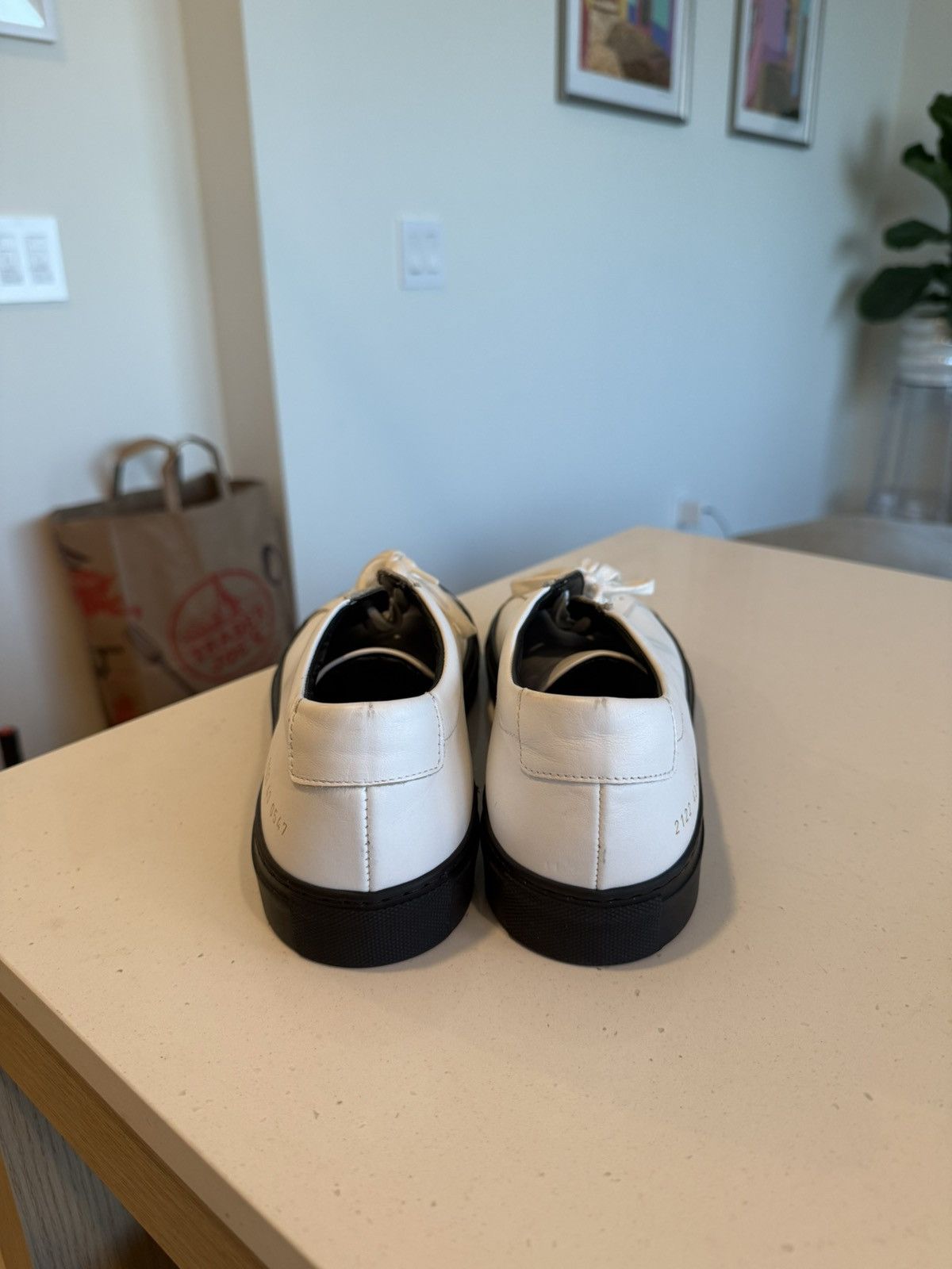 Common Projects White Common Projects with Black Sole Size US 10 / EU 43 - 4 Thumbnail