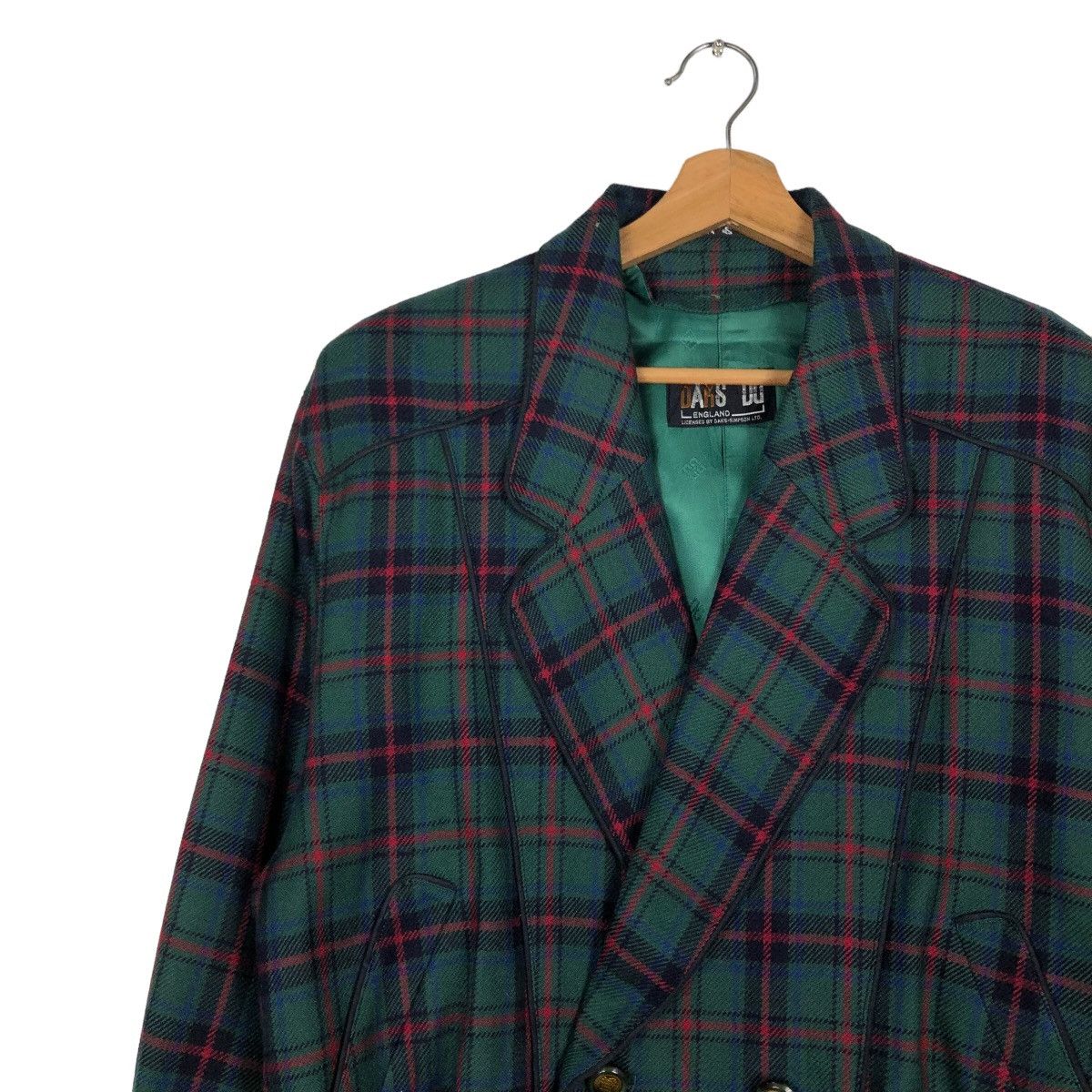 Japanese Brand 🔥Double Breast Wool Bomber Jacket Daks London Tartan Design Size US L / EU 52-54 / 3 - 7 Thumbnail