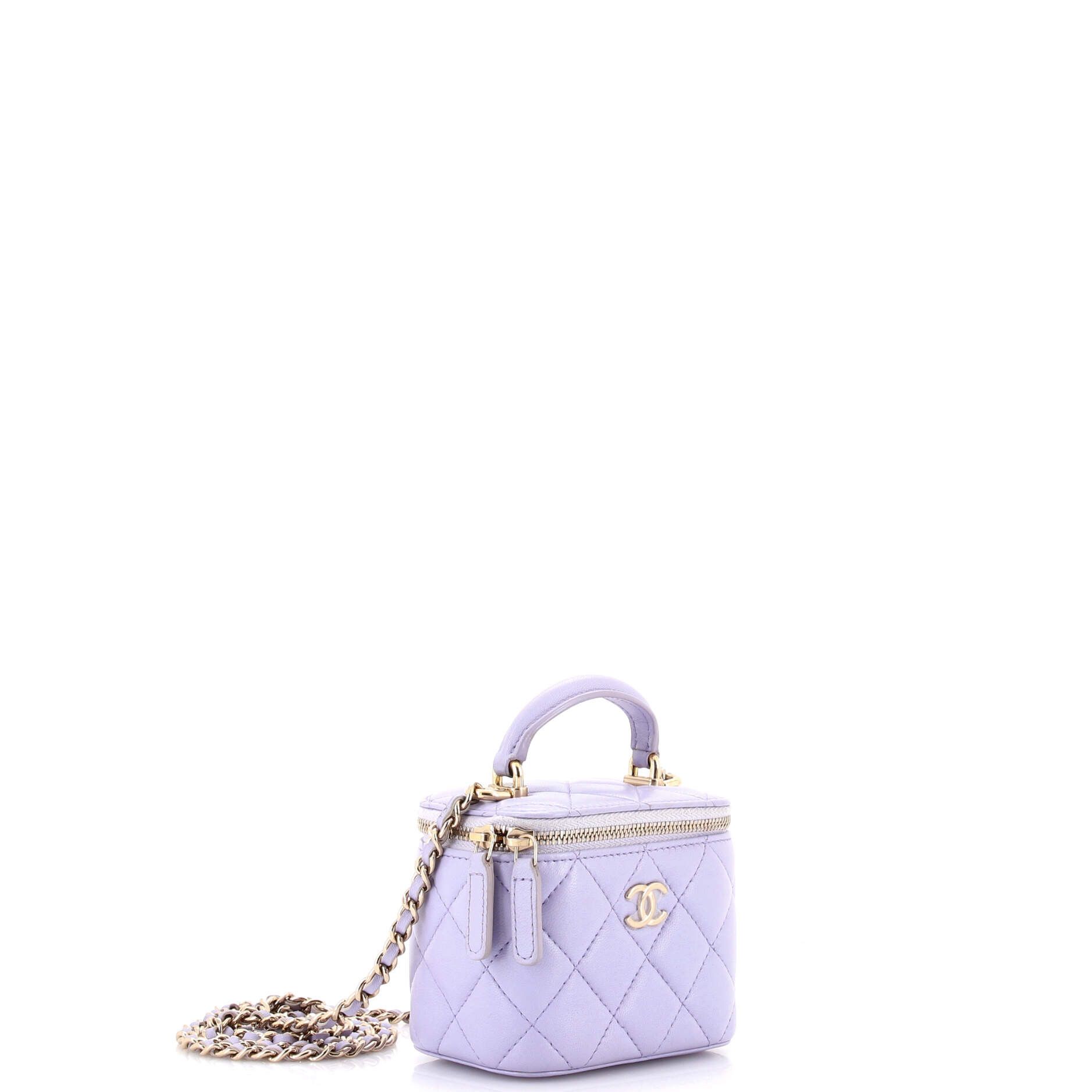 Chanel Classic Top Handle Vanity Case with Chain Quilted Lambskin M Size ONE SIZE - 1 Thumbnail