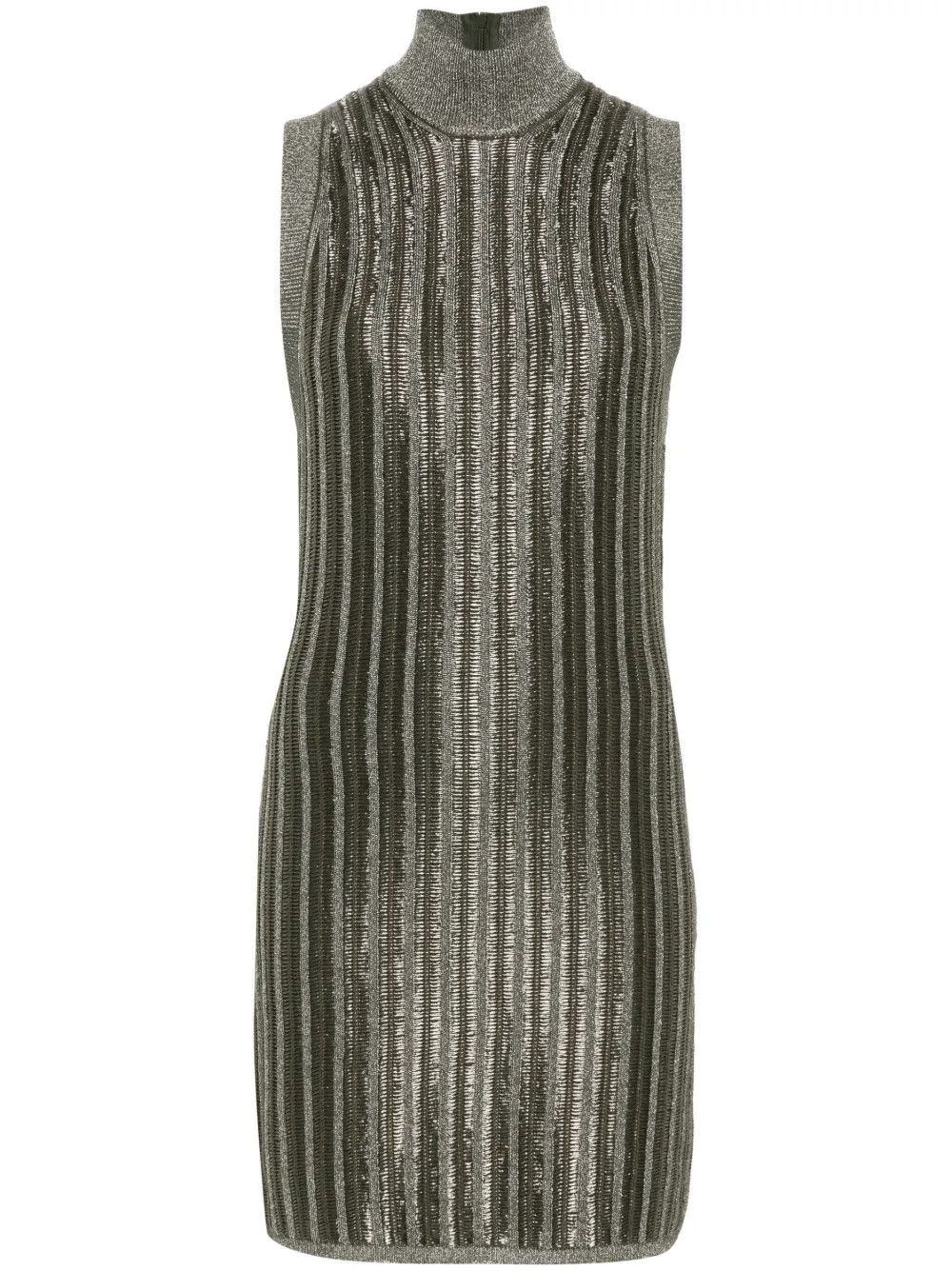Tom Ford o1y0126 Midi Dress in Gray/Silver Size XS / US 0-2 / IT 36-38 - 1 Thumbnail