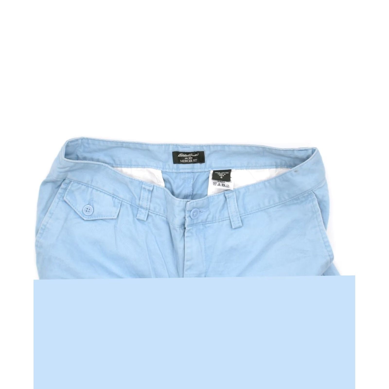 Eddie Bauer EDDIE BAUER Womens Casual Shorts US 6 Medium W31 Blue Cotton Size 24" / US 00 / IT 34 - 3 Thumbnail