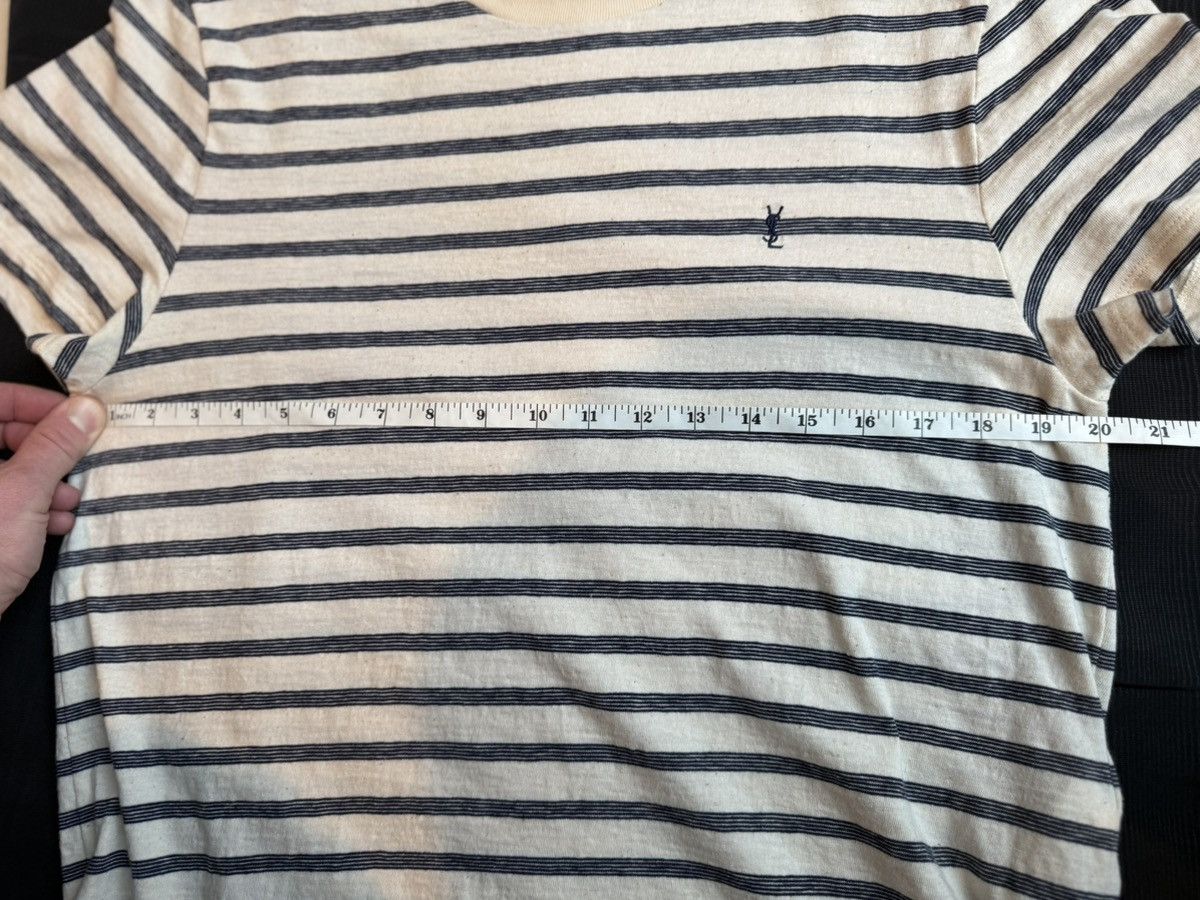 Saint Laurent Paris $620 Saint Laurent STRIPED CASSANDRE T-SHIRT IN JERSEY Size US L / EU 52-54 / 3 - 9 Thumbnail