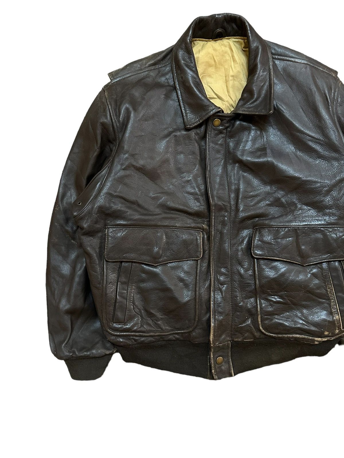 Vintage Vintage Aviator Leather Jacket Size US M / EU 48-50 / 2 - 3 Thumbnail