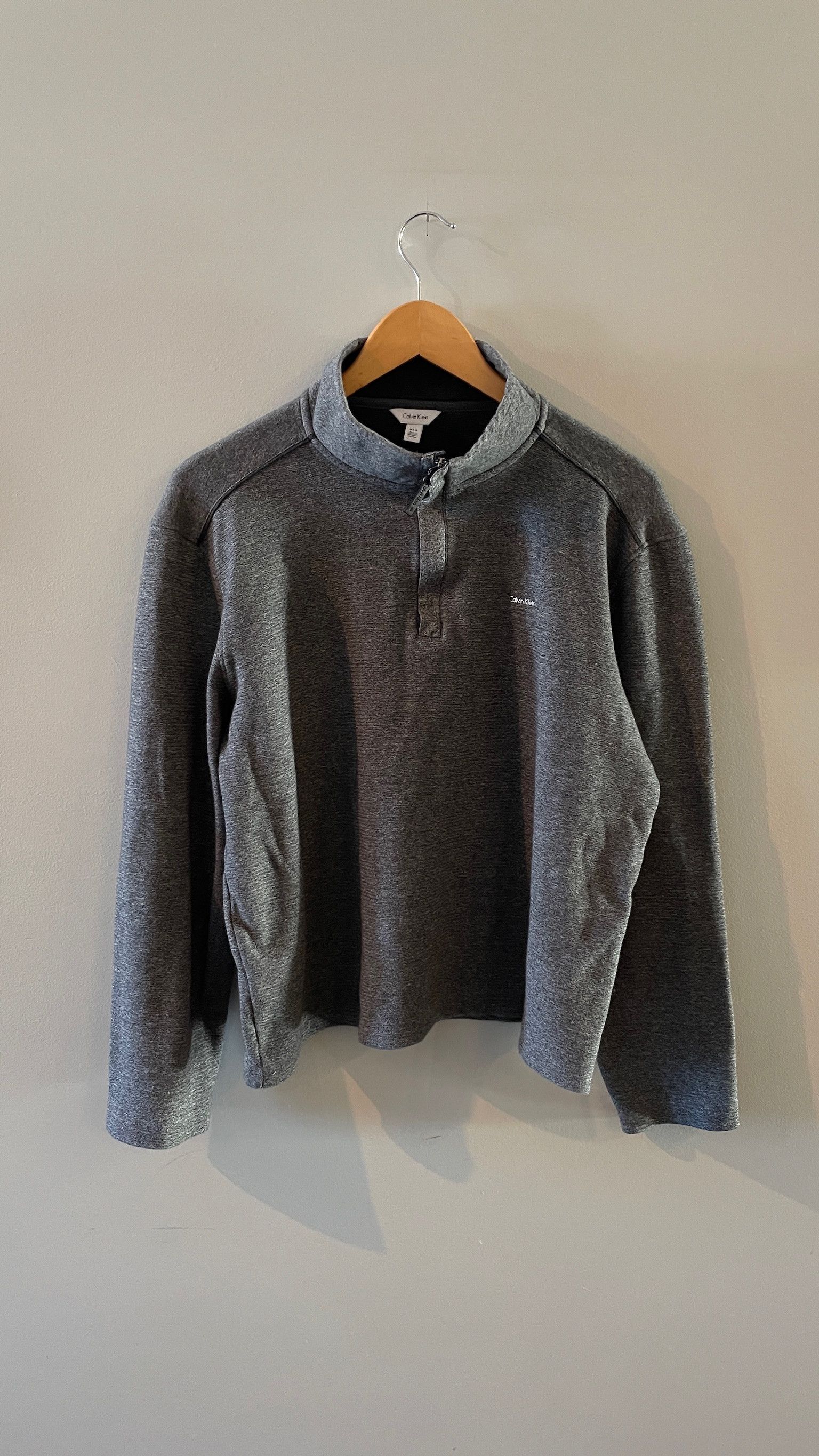 Calvin Klein GREY QUARTER ZIP JUMPER CALVIN KLEIN (M) Size US M / EU 48-50 / 2 - 1 Thumbnail