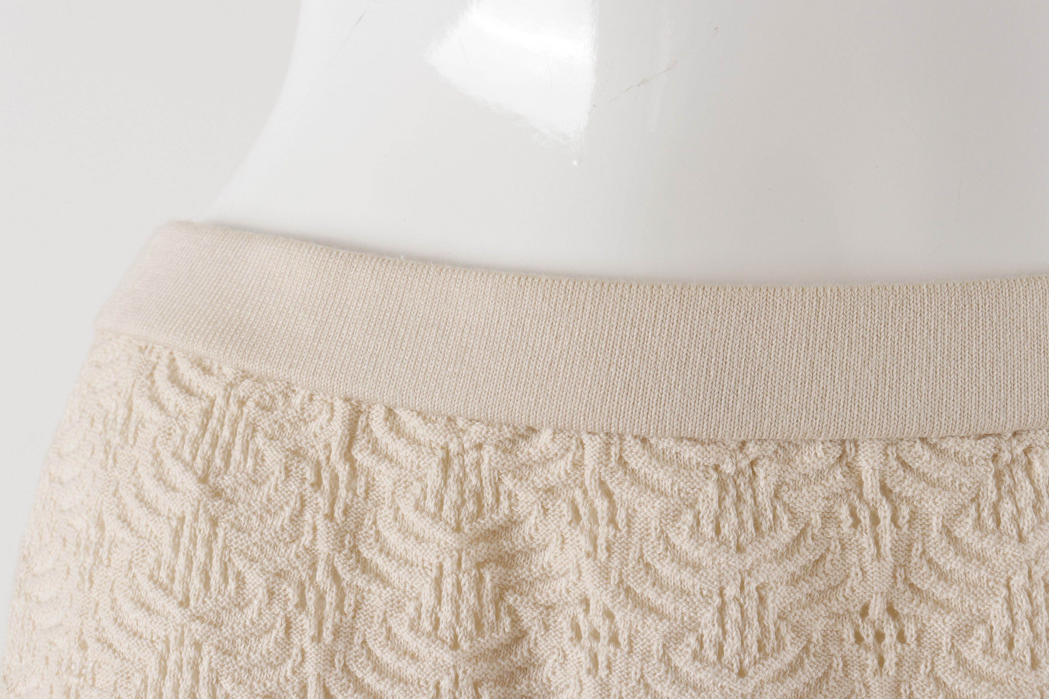 Chanel Chanel Cream Knitted Midi Skirt with Navy Pocket Size 38 Size 26" / US 2 / IT 38 - 4 Thumbnail