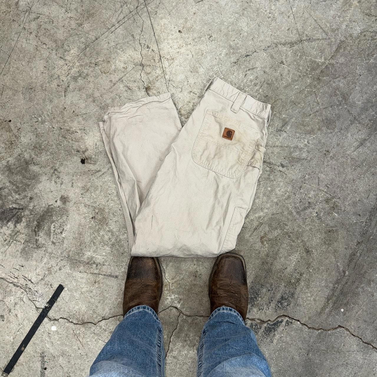 Carhartt Carhartt Men's Cream and Tan Jeans Size US 34 / EU 50 - 1 Thumbnail