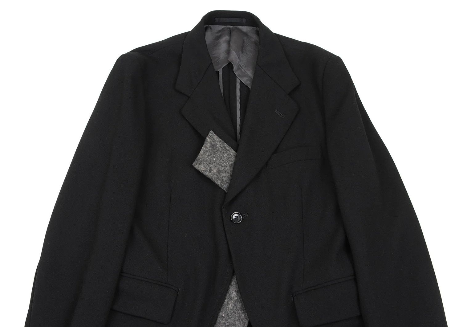 Comme des Garcons Homme Plus Felt Wool Paste Design 1B Jacket in Black Gray Size S Size US S / EU 44-46 / 1 - 2 Thumbnail