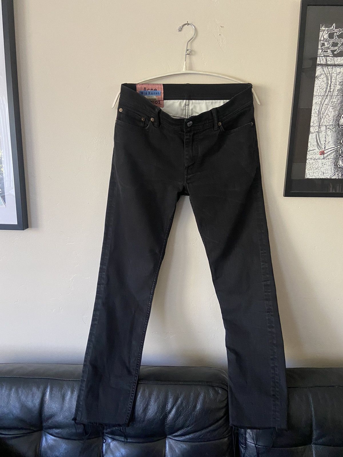 image of Acne Studios Bla Konst Black Slim Jeans, Men's (Size 31)