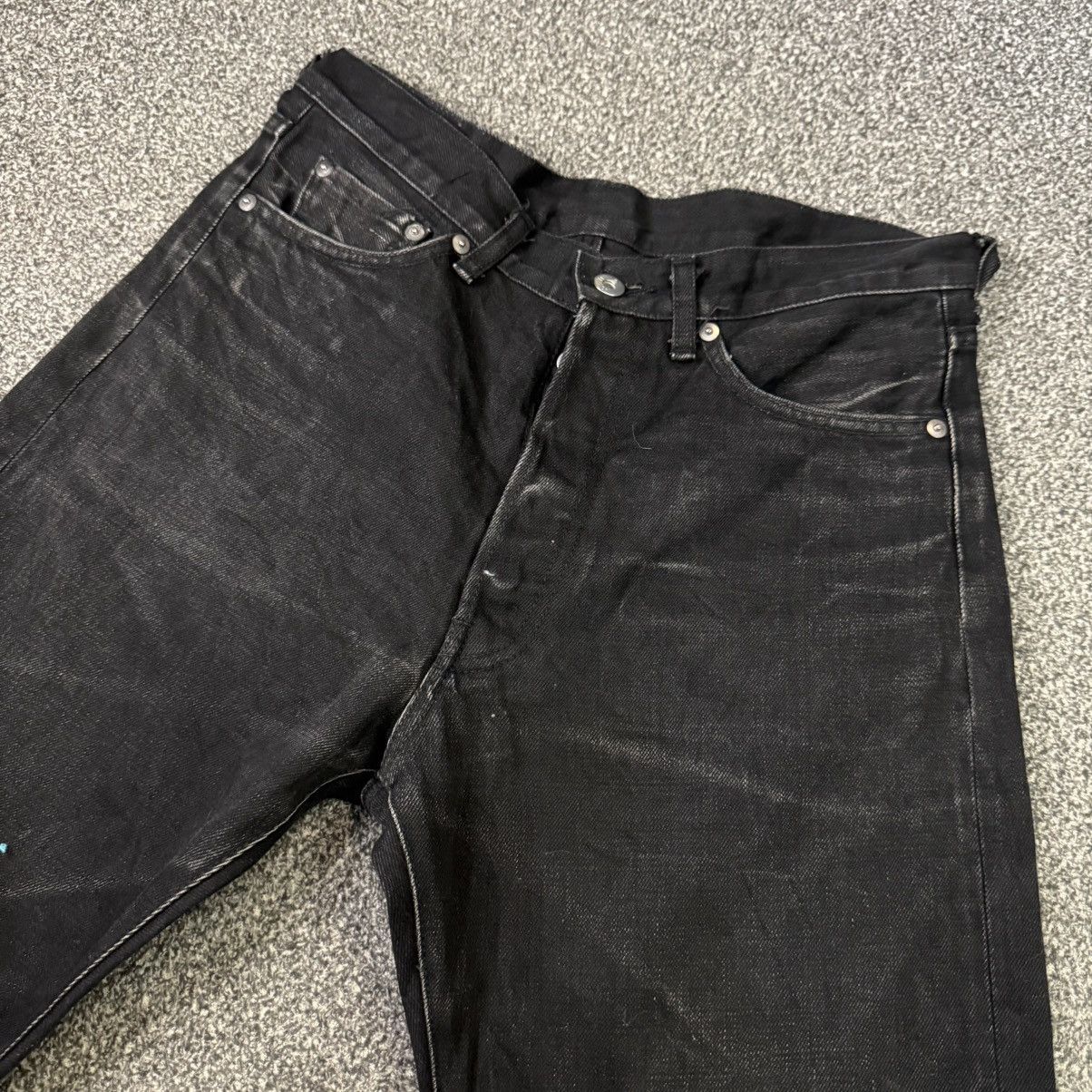 If Six Was Nine 🔥🇯🇵 Vintage Black Fade Distressed Denim Boycott Selvedge Size US 30 / EU 46 - 3 Thumbnail